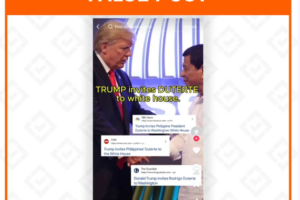 Image of former US President Donald Trump and former Philippine President Rodrigo Duterte, falsely claimed to be related to Trump’s 2025 inauguration invitation.