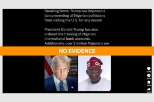 Fact Check: No, Donald Trump Did Not Ban Nigerian Politicians or Order the Deportation of 2 Million Nigerians. Viral claim debunked