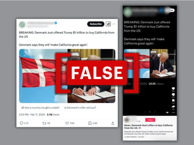 A viral claim circulating on social media suggests that Denmark has responded to former U.S. President